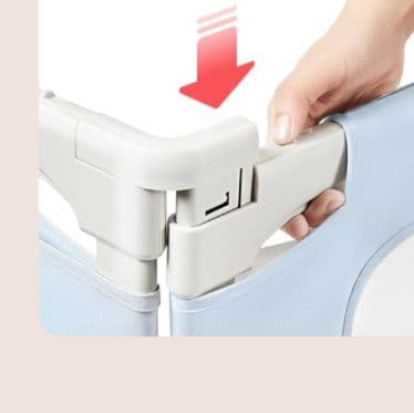 ベビーサークル ベッドガード型メッシュ三方向囲い安全柵