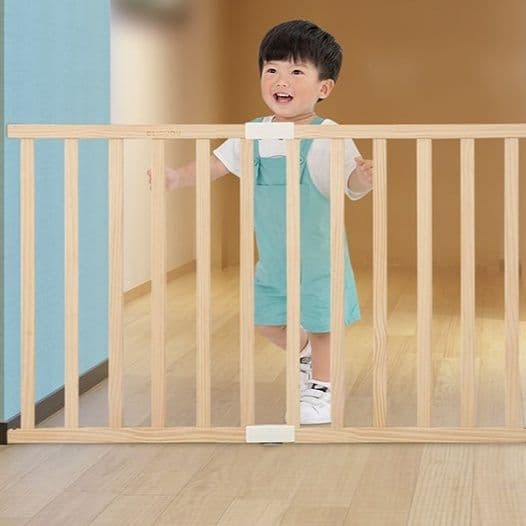 天然木製縦格子ベビーサークル拡張可能大型