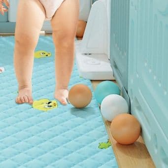 ベビーサークル 吸盤固定式折りたたみベビーサークル